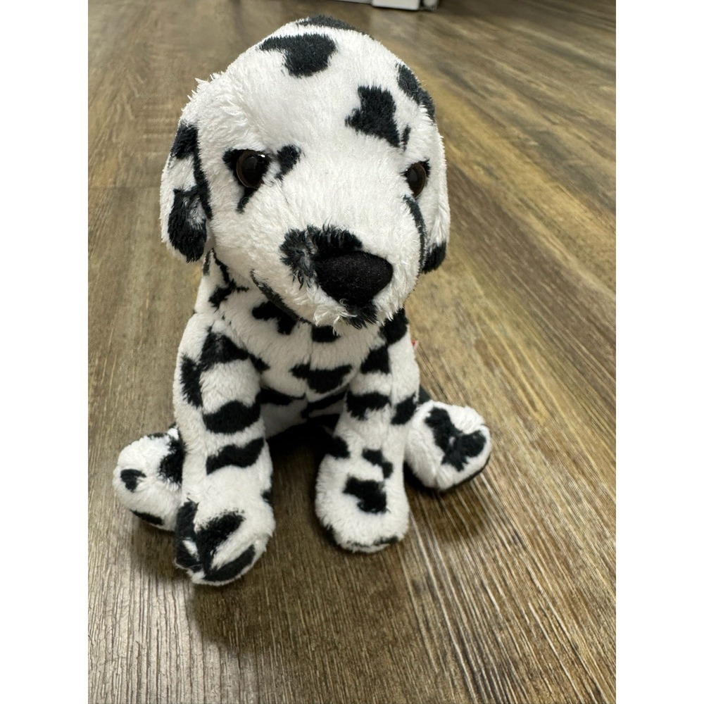 Douglas Cuddle Toys Checkers 6" Dalmatian Dog Mini Plush 1561 Black White Spots